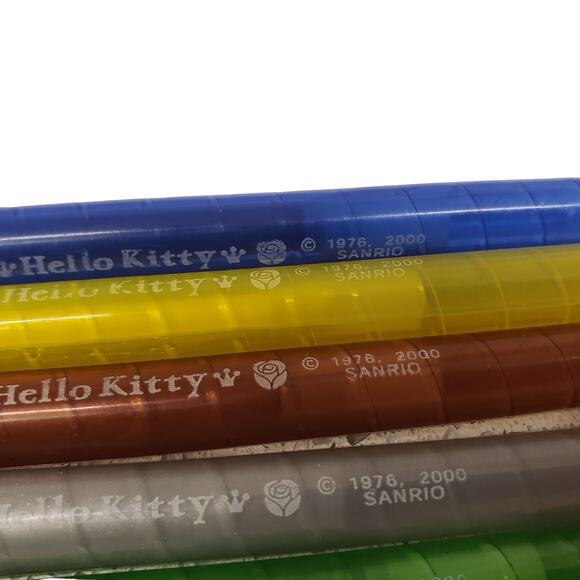 Vintage Sanrio Hello Kitty Twist Up Crayon Set Year 2000 1976 Hello Kitty Pencil - Picture 2 of 15